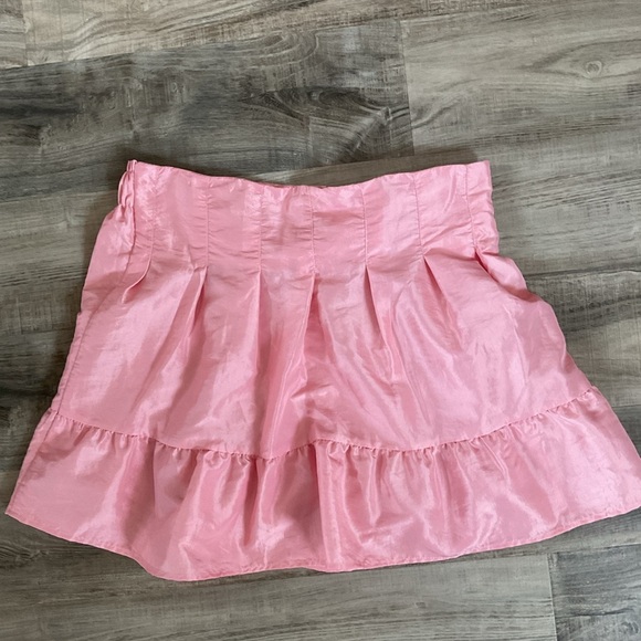 Topshop Taffeta Lantern Mini Skirt size 8 Pink - Picture 2 of 4